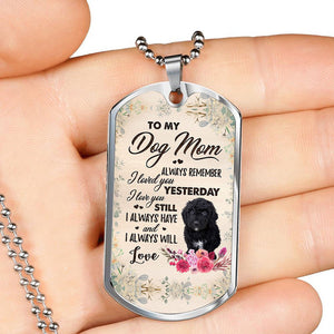 Dog Mom-BLACK Goldendoodle-Luxury Necklace