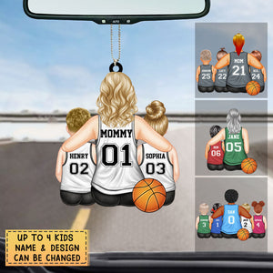 Personalized Basketball Mom Acrylic Car Ornament- Gift For Sport Mom