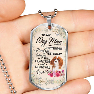 Dog Mom-Cavalier King Charles Spaniel 2-Luxury Necklace