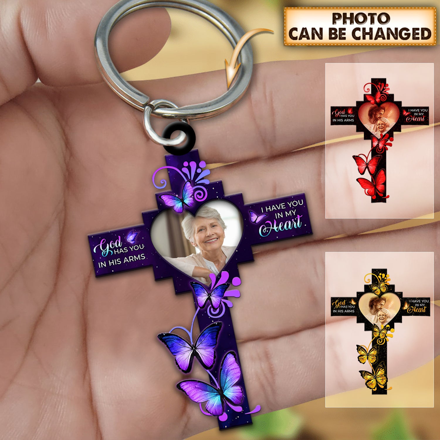 Memorial Photo Key Chain (Choose you Charms) - Finders Keepers