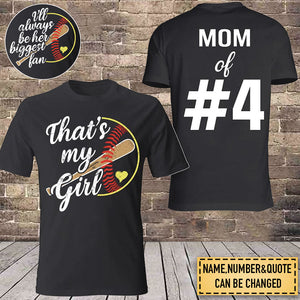 Personalized T-Shirt Softball Mom, Gift For Mom, Mother