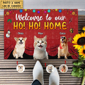 Welcome To My Ho!Ho!Home - Personalized Photo Doormat