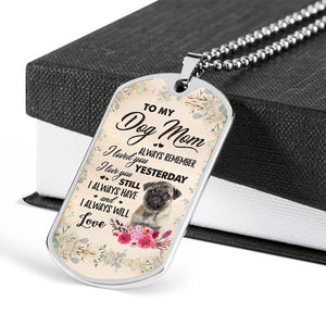Dog Mom-FAWN Pug 2-Luxury Necklace