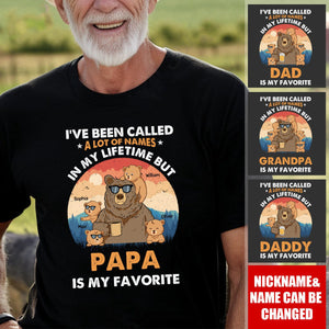 Personalized Grandpa Bear I've Been Called Pure cotton T-shirt