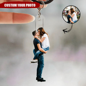 Custom Photo Couple Family - Personalized Acrylic Keychain - Gift For Couples