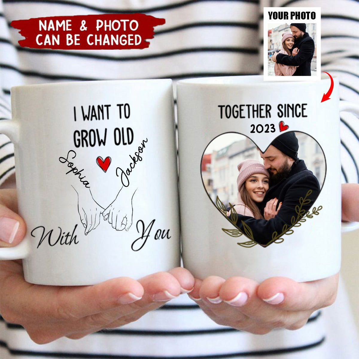 I Want To Grow Old With You - Personalized Mug - Gifts For Couple