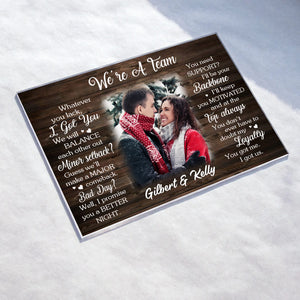 We're a Team Custom Photo Gift For Couple Personalized Acrylic Plaque