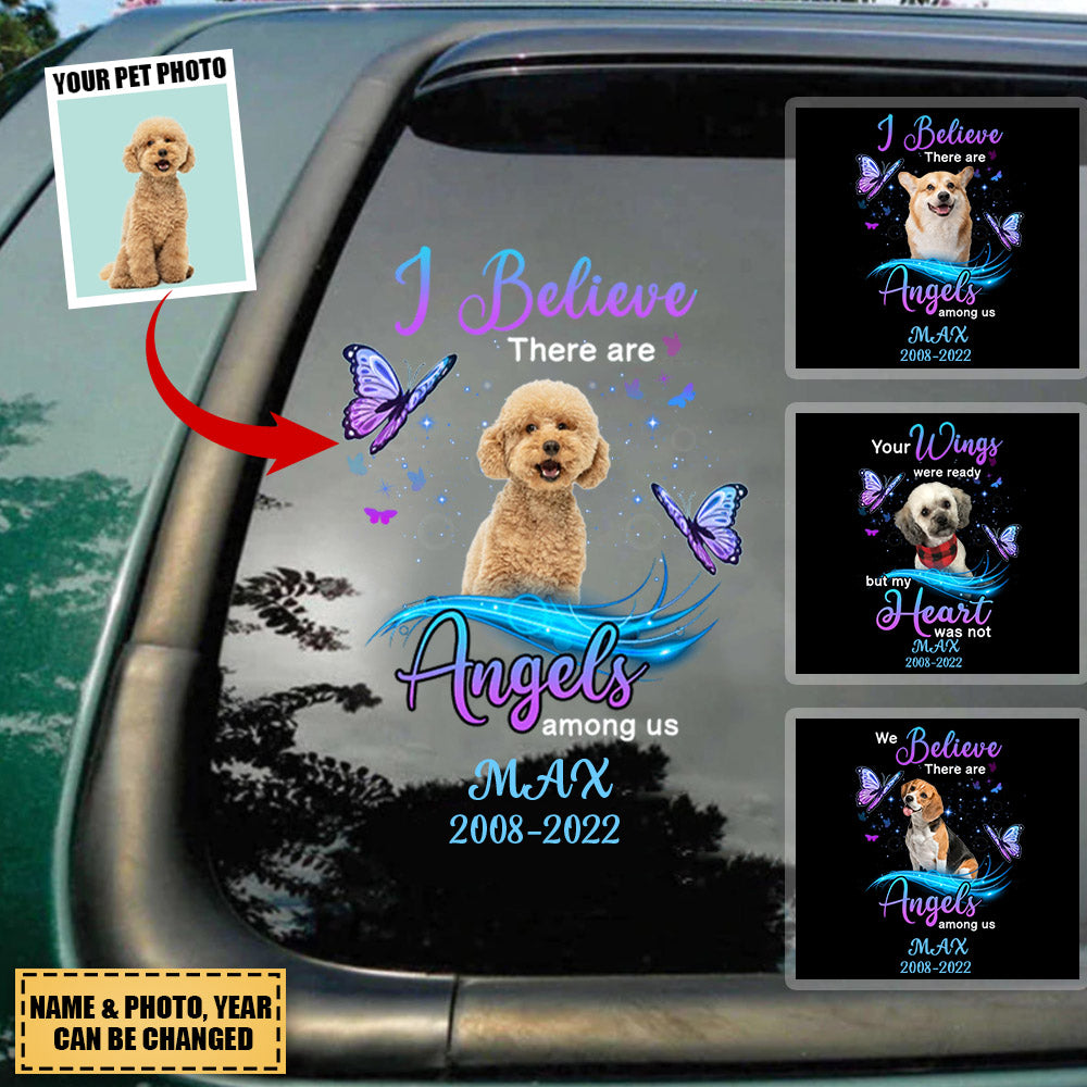 Angel Among Us Butterfly Memorial Photo Personalized Decal/Sticker