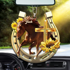 Sunflower Horse With Cross Ornament