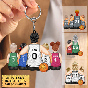 Personalized Basketball Mom Acrylic Keychain-Gift For Sport Mom