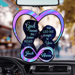 Love Kiss Silhouette Infinity God Blessed Personalized Ornament