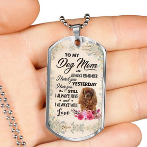 Dog Mom-Cavalier King Charles Spaniel 3-Luxury Necklace