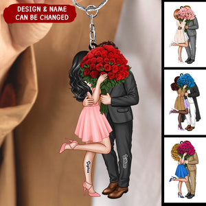 Elegant Couple  Personalized Acrylic Keychain