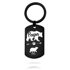 Custom Key Chain - Fathers Day Gift 1 Kid Name