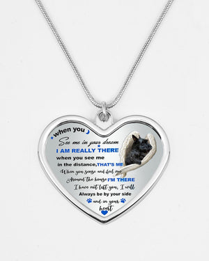 Scottish terrier-sleeping angel Heart Necklace