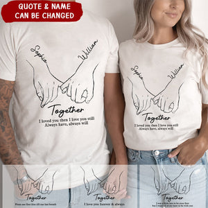 I Love You Forever & Always - Couple Personalized Pure Cotton T-shirt