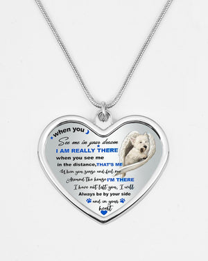 West highland white terrier-sleeping angel Heart Necklace