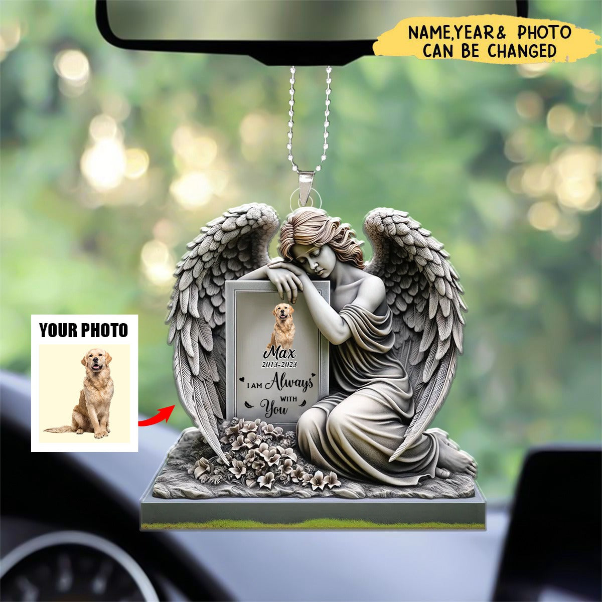 Personalized Memorial Angel Acrylic Ornament