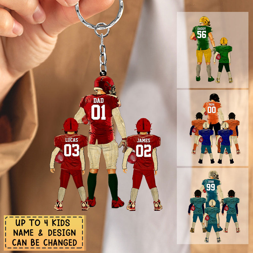 Personalized American football Family Acrylic Keychain