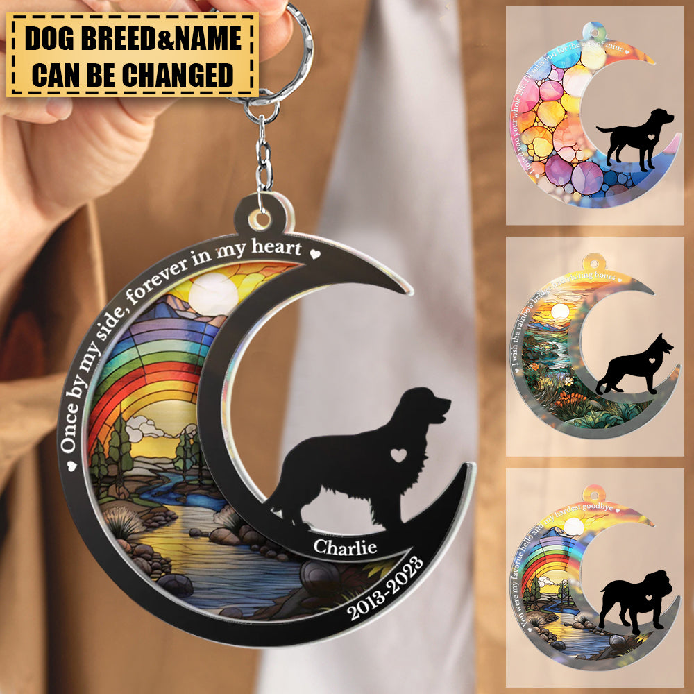 I'll Miss You For The Rest Of Mine - Memorial Personalized Custom Suncatcher Acrylic Keychain