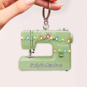 Personalized Sewing Machine Gift Keychain