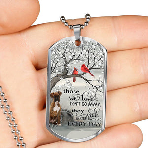 Brindle Boxer-Never Go Away-Necklace