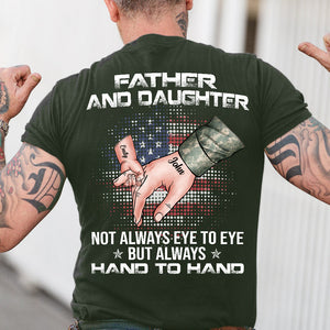 Father And Daughter/Son Always Hand to Hand- Personalized T-Shirt