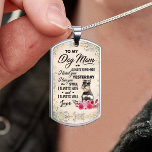 Dog Mom-GREY Miniature Schnauzer-Luxury Necklace