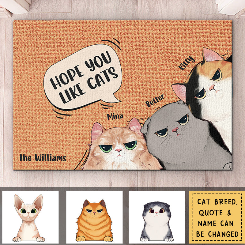 Cat Personalized Custom Doormat Gift For Pet Lovers