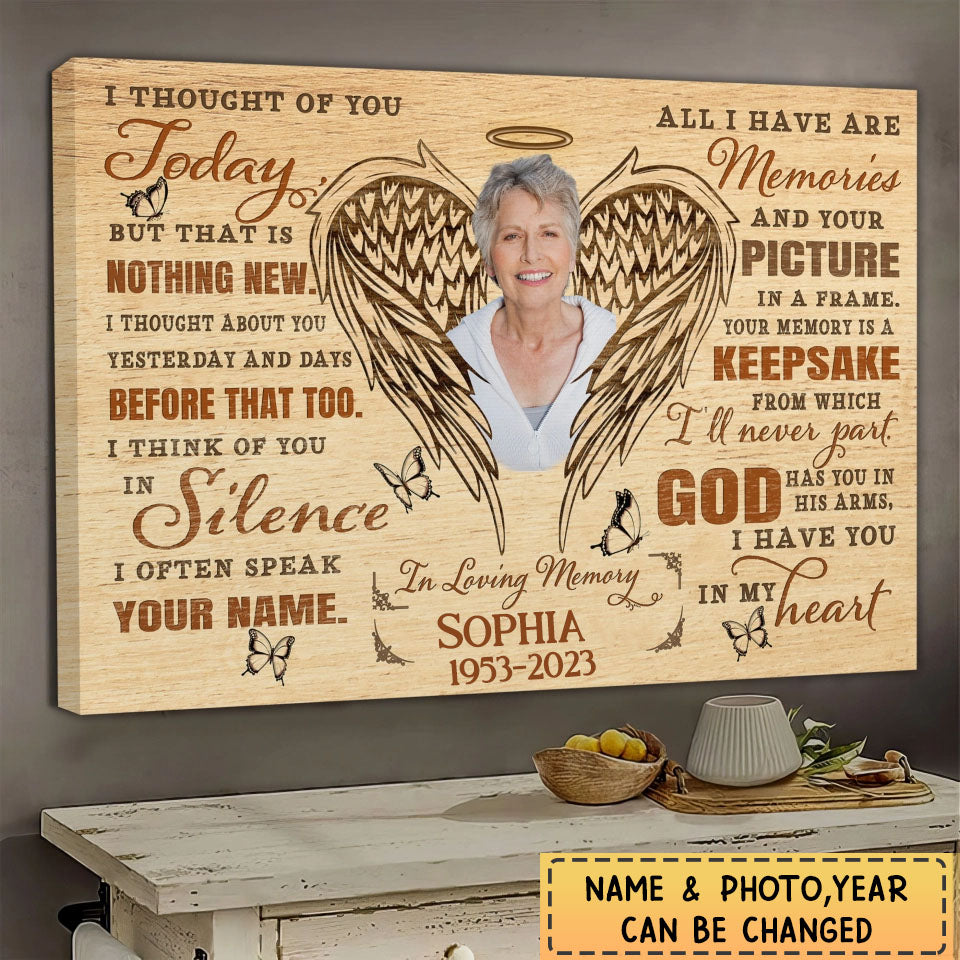 Always On Our Mind Forever In Our Heart Personalized Memorial Wings Poster