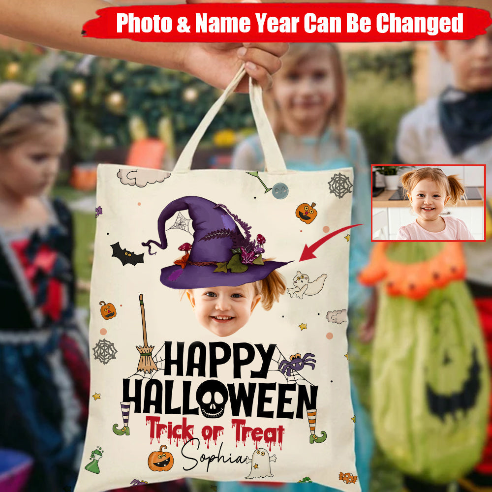 Trick Or Treat Personalized Tote Bag Halloween Gift