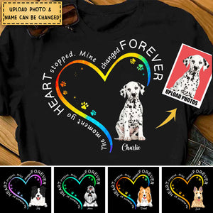 Personalized Gift For Loss Pet Memorial Upload Photo My Heart Changed Forever T-Shirt