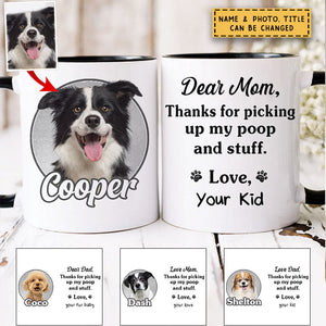 Thanks For Picking Up My Poop Custom Pet Portrait, Personalized Mug