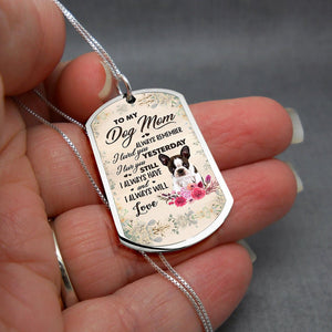Dog Mom-BRINDLE Boston Terrier-Luxury Necklace