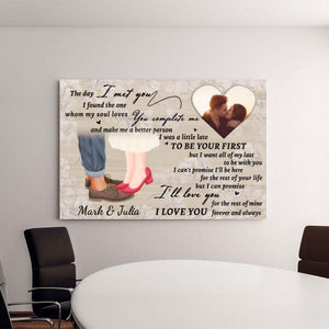 Personalized The Day I Met You Couple Gift Canvas Prints