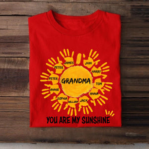 Personalized Grandma Kid You are My Sunshine T-shirt