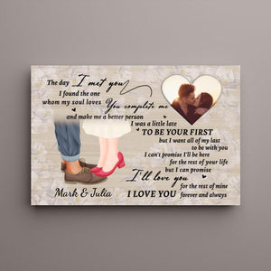 Personalized The Day I Met You Couple Gift Canvas Prints