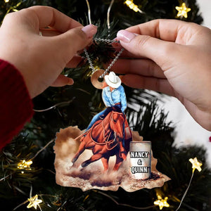 Personalized Riding Horse Lovers Christmas Ornament