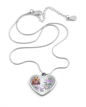 Loyalty-TAN Chihuahua 1 Your Wings Metallic Heart Necklace