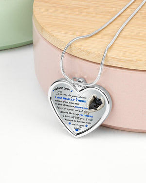 Scottish terrier-sleeping angel Heart Necklace