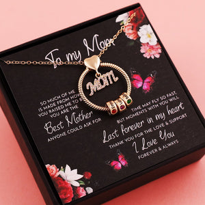 For The Greatest Mother-Mother's Love Necklace With Custom Name&Birthstone Beads