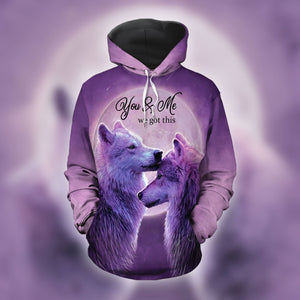 Personalized Wolf Couple You And Me We Got This Hoodie