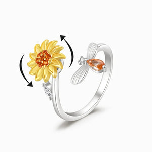 To My Daughter/Granddaughter Sunflower Fidget Ring "You Are My Sunshine"