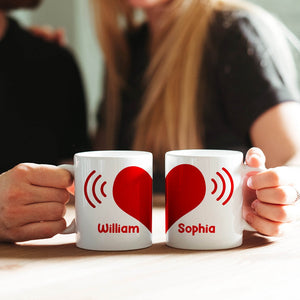 Personalized Spliced Love Mugs For Couples,Valentine's Day Gift For Couples