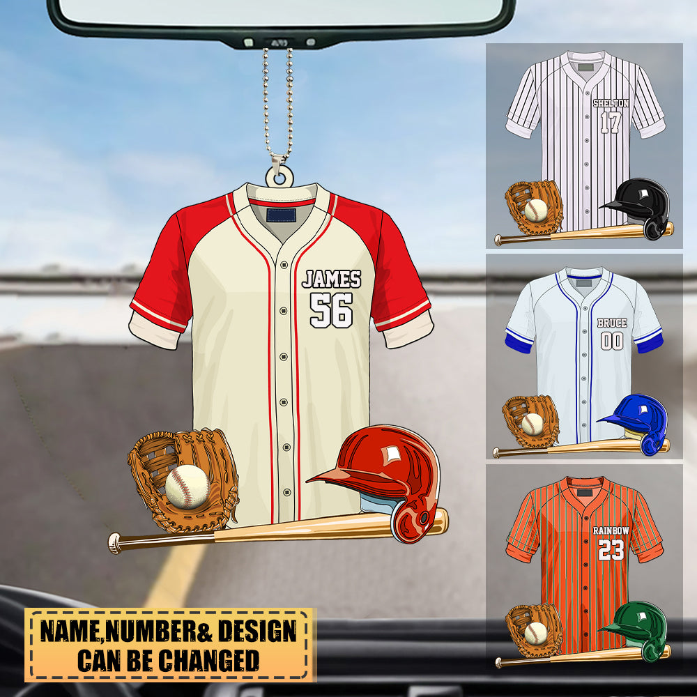 Personalized gift for Baseball lover Two Side Ornament-Baseball uniform