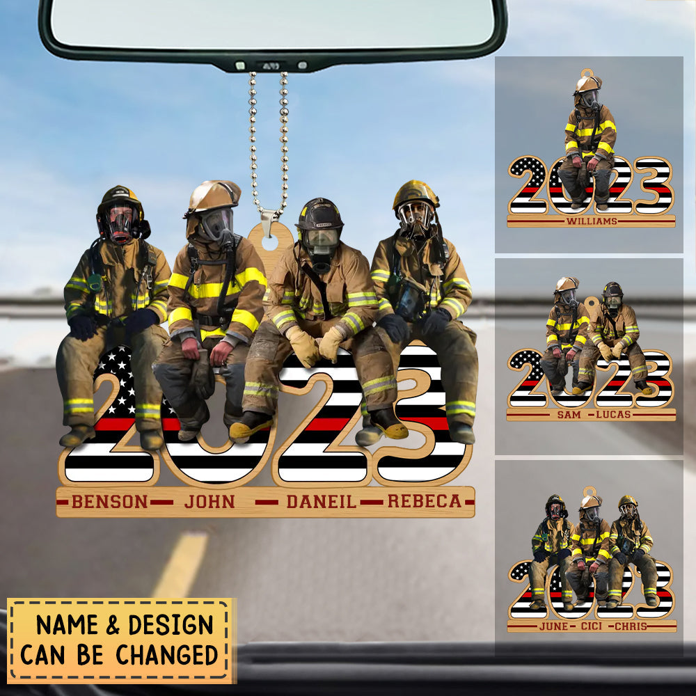 Personalized Gift For Firefighters 2023 Acrylic Ornament