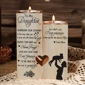 To My Daughter - Wherever Your Journey - Candle Holder