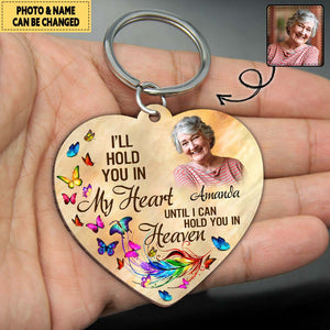 Personalized I'll Hold You In My Heart Keychain