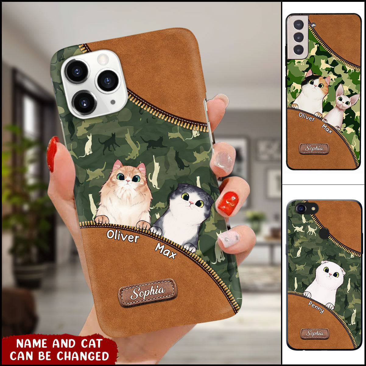 Personalized Love Cats Camo Phone Case