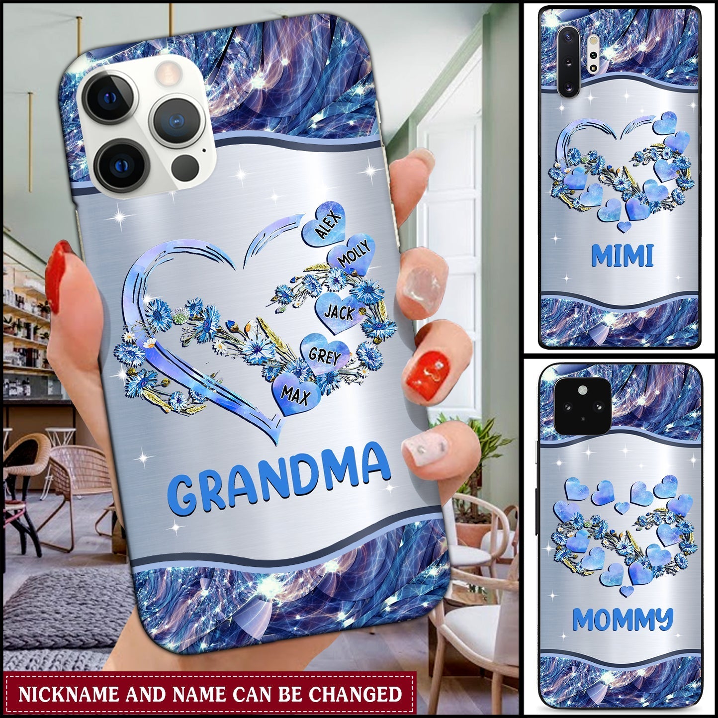 Nana Mom Heart Infinite Love Gift Personalized Phone Case